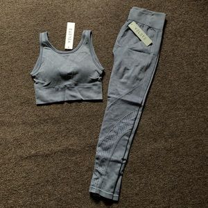 Kimith Stone Wash Ribbed Sport Set